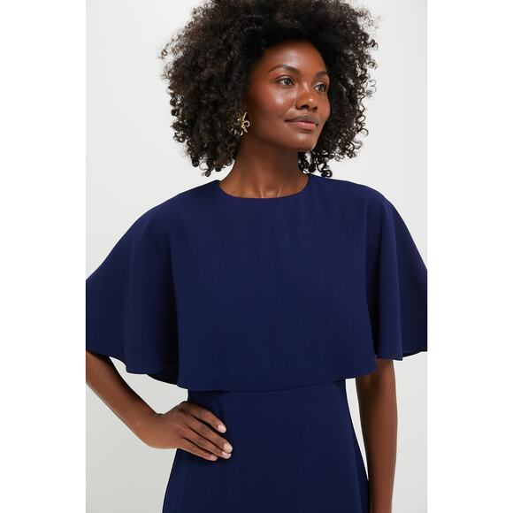 POMANDER PLACE Navy Cape Leah Dress Size 14 NWT Retail $168 Tuckernuck - Picture 5 of 7
